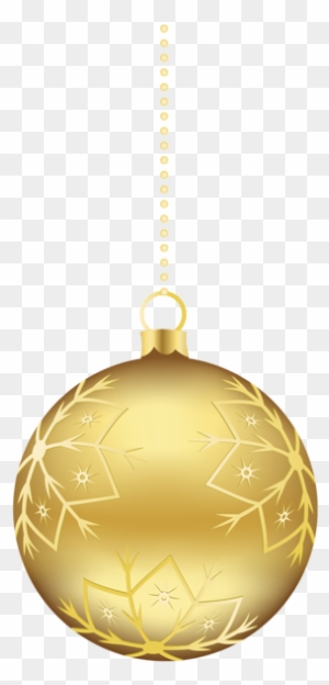 Large Transparent Christmas - Gold Christmas Ornament Png