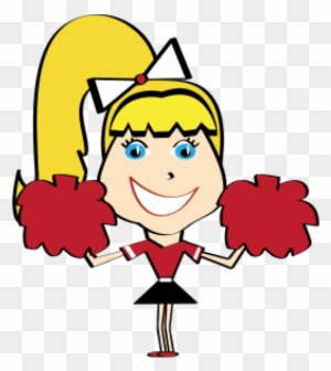 Pay, Pay Attention - Cheerleader Clipart Red And Black