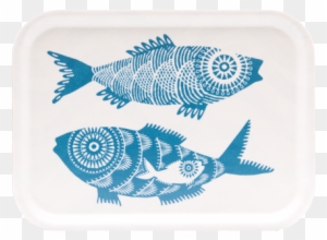 Shoal Of Fish/turquoise - Tray
