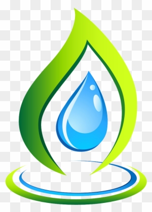 Drop Logo Leaf Recycling Symbol - Water Drop On Leaf Vector