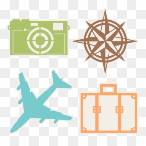 Travel Icons Set Svg Scrapbook Cut File Cute Clipart - Travel Scrapbook Stickers Png