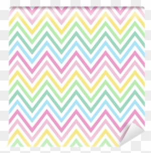 Chevron Pastel Colorful Spring Pink Blue Yellow Green - Grey And Pink Baby Changing Mat