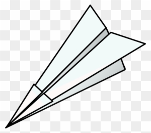 Toy Paper Plane Clip Art At Clker - Paper Airplane No Background