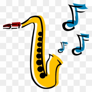 Saxophone Clipart Saxophone 5 Clip Art At Clker Vector - Musical Instruments Clip Art