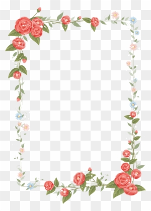 Border Flowers Floral Design Clip Art - Frame Border Flower Design Transparent