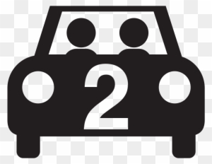 Whether Driving Your Coworkers Or Hitching A Ride With - Silhouette Of Two People In A Car