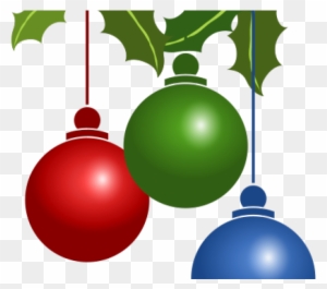 Christmas Decorating Cliparts - Hanging Christmas Baubles Vector