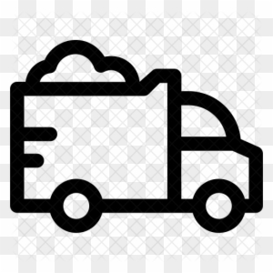 Dumper Icon - Delivery Van Icon White