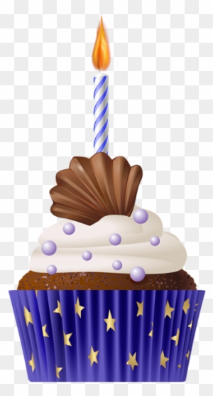 Imágenes De Cupcakes De Cumpleaños - Transparent Happy Birthday Cupcake Png