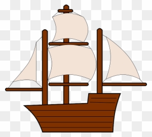 Boat Old, Water, Outline, Sailing, Cartoon, Ship, Boat - Sail Ship Clip Art