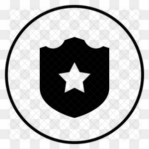 Shield, Batch, Star, Safe, Badge, Sheriff, Police Icon - Badge