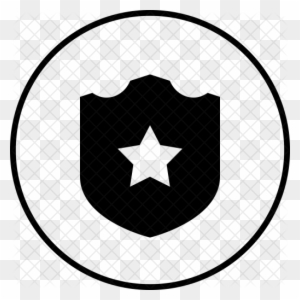 Shield, Batch, Star, Safe, Badge, Sheriff, Police Icon - Badge