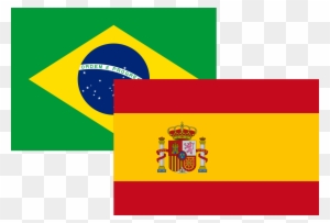 Treaty Cliparts 19, Buy Clip Art - Spain And Brazil Flag