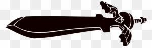 Sword Clipart Stencil - Dark Master Sword Png