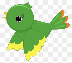 Bird Watching, Parrot, Balloon, Feather, Paper Piecing, - Green Bird Clipart