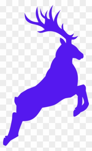 Animal Violet Reindeer Jumping Vector Clipart Png - Christmas Reindeer Tile Coaster