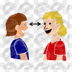 A Meeting Of The Eyes Between Two People That Expresses - Eye Contact  Clipart - Free Transparent PNG Clipart Images Download