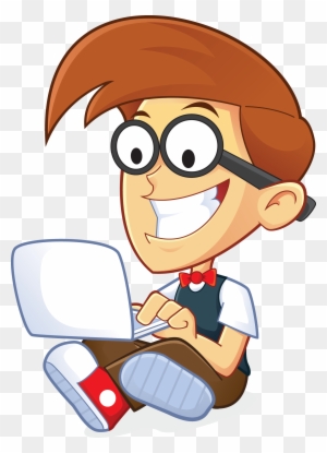 Photo About Clipart Picture Of A Nerd Geek Cartoon - Computer Geek Icon