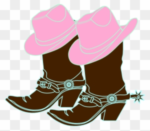 How To Set Use 2 Girl Cowboys Svg Vector - Pink Cowgirl Boots Clipart ...