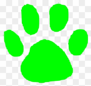 This Free Clip Arts Design Of Green Pawprint - Lime Green Paw Print