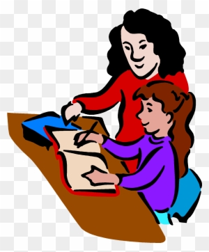Discuss The Day With Your Child- Specifics - Teacher And Student Clip Art