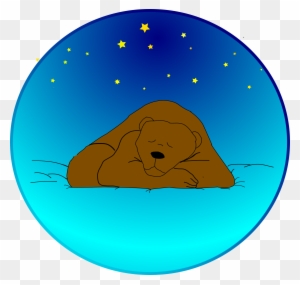 Free Sleeping Bear Under The Stars - Sleeping Bear Clip Art