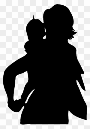 Carrying Baby, Back, Silhouette, Mom, Mother, Her, - Mother Carrying Baby Silhouette