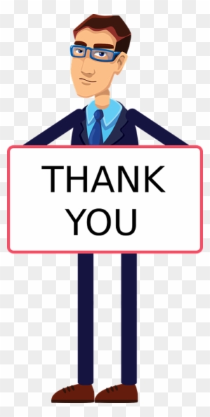 Thank You Animated Character Gentleman - Animated Character Of Thank You