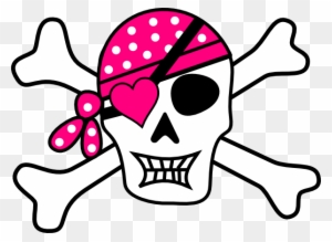 Pink Pirate Cross Bones Clip Art At Clker Com Vector - Skull And Crossbones Pink