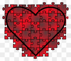Puzzle Clipart Transparent Background - Heart Puzzle