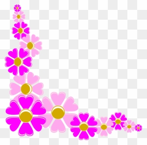 Flower Corner Cliparts Free Download Clip Art - Flowers Border Corner Png