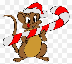 Christmas Holiday Clip Art Mouse Santa Red Hat - Merry Christmas To All, From Pepino The Italian Mouse