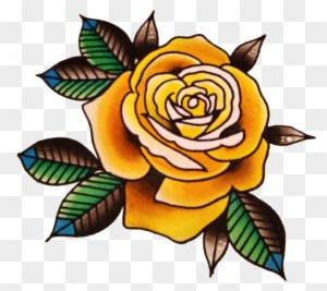 Yellow Rose Flower Free Png Transparent Images Free - Rose Tattoo Old School Png