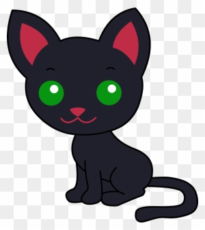 Cute Black Cat Clipart - Kitty Cat Clip Art