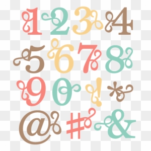 Flourish Number Set Svg Scrapbook Cut File Cute Clipart - Flourish Numbers