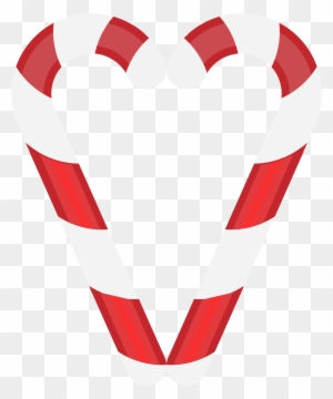 Big Image - Candy Cane In A Heart Shape