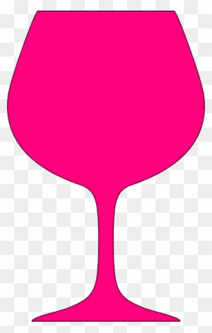 Wine Glass Outline Black Clip Art At Clker - Pink Wine Glass Clipart