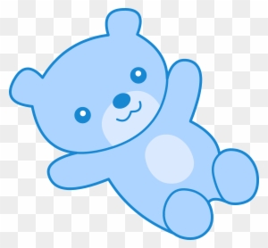 Teddy Bear Clipart Baby Blue - Teddy Bear Cartoon Blue
