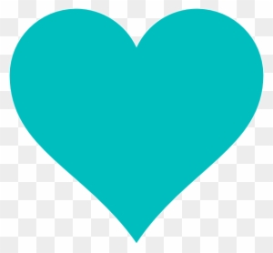 Blue Heart Clip Art At Clker - Turquoise Heart
