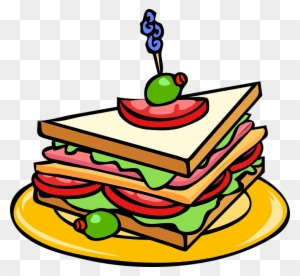 Party Food Clipart Sandwich Food Cheese Free Vector - Food Clipart