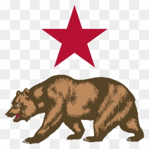 Star And Bear Clipart - Draw The California Bear