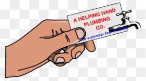 Helping Hand Plumbing Clip Art - Business Card Clip Art