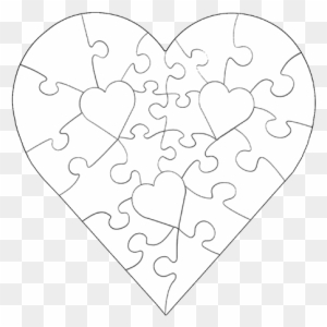 Heart Shaped Puzzle Pieces