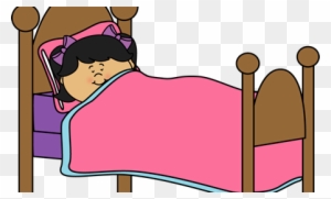 Girl Sleeping Clip A - Sleeping In Bed Clipart
