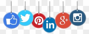 Social Media - Social Media Icons In One Line