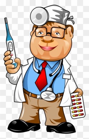 Médico, Hospital, Doentes E Etc - Cartoon Doctor