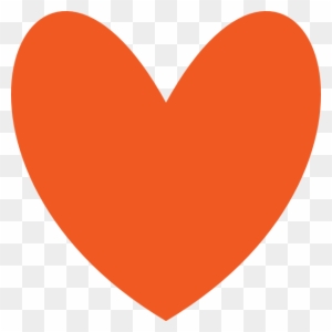 Orange Color Heart Shape