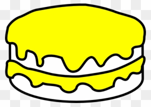Clipart Of Vanilla Cake Yellow And Clip Art At Clker - Birthday Cake Coloring Page