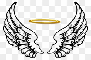 Angel Wings With Halo Drawings - Angel Wings With Halo Angel Wings With Halo Drawings - Angel Wings With Halo