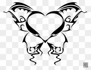 Heart - Butterfly Heart Tattoo